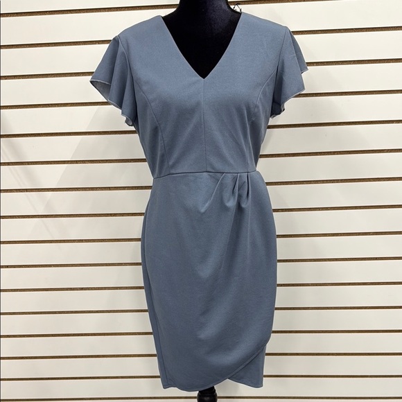 Maydress Flutter Sleeve Ruched Dress - Picture 1 of 2